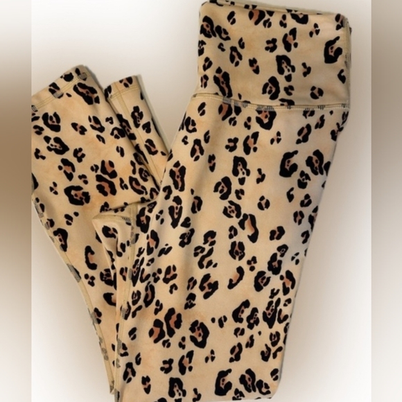 Fabletics Pants - Fabletics Cream and Black Animal Print Leggings